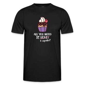 Cupcake - Men's Functional T-Shirt - black - Front - AI Model Male 178 dark (178cm)