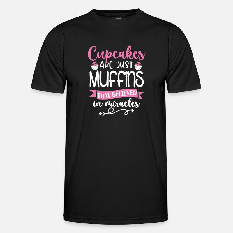 Cupcake Muffin Baking Gift - Men's Functional T-Shirt - black