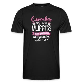 Cupcake - Männer Funktions-T-Shirt - Schwarz - Vorne - AI Model Male 178 dark (178cm)