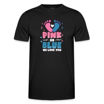 Baby-Ankündigung Geschlecht enthüllen Baby-Party - Männer Funktions-T-Shirt - Schwarz - Vorne - AI Model Male 178 dark (178cm)