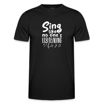 Chanteur chanteur chanteur musicien cadeau - T-shirt sport Homme - noir - Devant - AI Model Male 178 dark (178cm)
