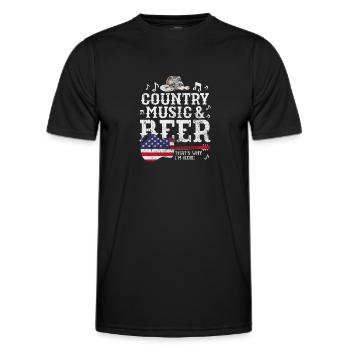 Pays - T-shirt sport Homme - noir - Devant - AI Model Male 178 dark (178cm)