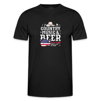 Country Music Country Music Gift - Men's Functional T-Shirt - black - Front - AI Model Male 178 dark (178cm)