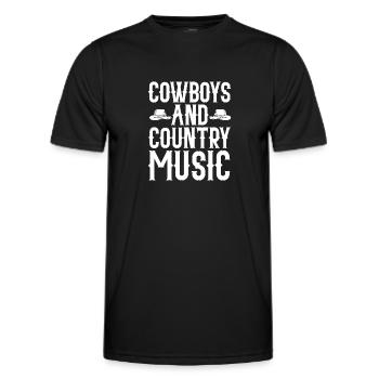 Country Music Country Music Gift - Men's Functional T-Shirt - black - Front - AI Model Male 178 dark (178cm)