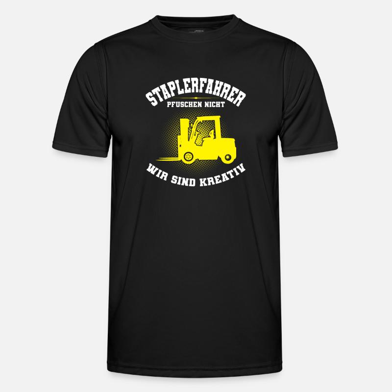 Staplerfahrer Beruf Stapler Geschenk - Männer Funktions-T-Shirt - Schwarz