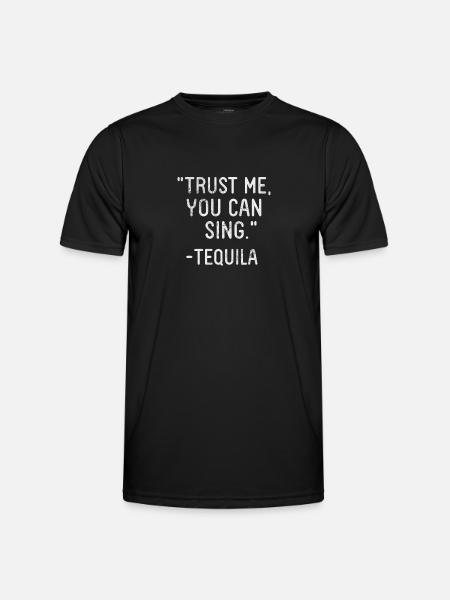 Sänger - Männer Funktions-T-Shirt - Schwarz