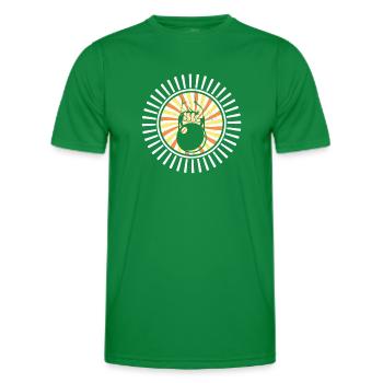 Kettlebell Hantel Barbell Gym Sportler Fitness - Männer Funktions-T-Shirt - Kelly Green - Vorne - AI Model Male 178 dark (178cm)
