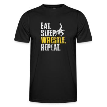 Wrestling - Männer Funktions-T-Shirt - Schwarz - Vorne - AI Model Male 178 dark (178cm)