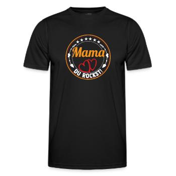 Mom Mother's Day Mom - Men's Functional T-Shirt - black - Front - AI Model Male 178 dark (178cm)
