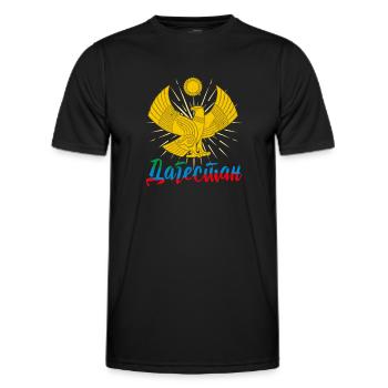 Dagestan Herkunft Adler Kaukasus Papakha - Männer Funktions-T-Shirt - Schwarz - Vorne - AI Model Male 178 dark (178cm)