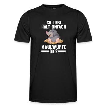Maulwurf Garten Maulwürfe Geschenk - Männer Funktions-T-Shirt - Schwarz - Vorne - AI Model Male 178 dark (178cm)