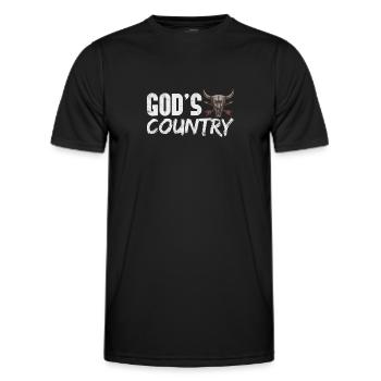 Country - Men's Functional T-Shirt - black - Front - AI Model Male 178 dark (178cm)