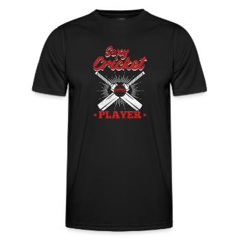 Sexy cricket Player - Cricketer Cricket Game Crick - Männer Funktions-T-Shirt - Schwarz - Vorne - AI Model Male 178 dark (178cm)