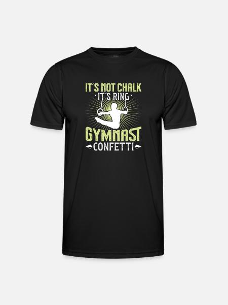 Ringturner Turnen - Männer Funktions-T-Shirt - Schwarz