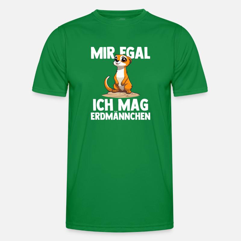 Erdmännchen Tier Säugetier Geschenk Männer Funktions-T-Shirt