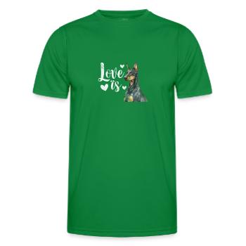 Doberman - Men's Functional T-Shirt - kelly green - Front - AI Model Male 178 dark (178cm)