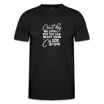 Eiscreme - Männer Funktions-T-Shirt - Schwarz - Vorne - AI Model Male 178 dark (178cm)