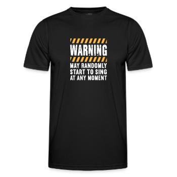 Chanteur chanteur chanteur musicien cadeau - T-shirt sport Homme - noir - Devant - AI Model Male 178 dark (178cm)