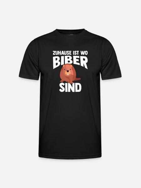 Biber Tier Biber Liebhaber Geschenk - Männer Funktions-T-Shirt - Schwarz