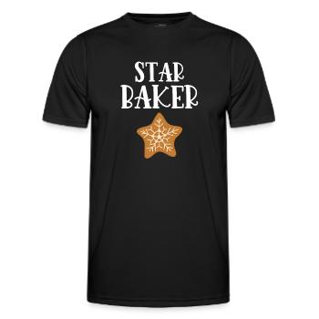 Baker Bakery Bakery Baking Gift - Men's Functional T-Shirt - black - Front - AI Model Male 178 dark (178cm)
