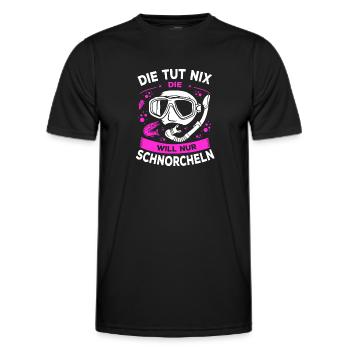 Schnorcheln Spruch Schnorchler Taucher Schnorcheln - Männer Funktions-T-Shirt - Schwarz - Vorne - AI Model Male 178 dark (178cm)