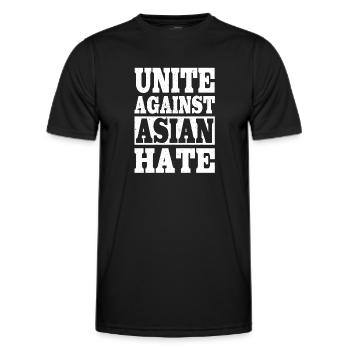 asian americanunite against asian h - Men's Functional T-Shirt - black - Front - AI Model Male 178 dark (178cm)