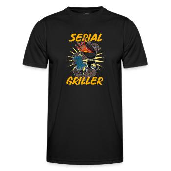 BBQ Grillen Fleisch Party Hinterhof Smoker - Männer Funktions-T-Shirt - Schwarz - Vorne - AI Model Male 178 dark (178cm)