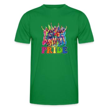Rainbow Connection Embrace, Happy Pride - Men's Functional T-Shirt - kelly green - Front - AI Model Male 178 dark (178cm)
