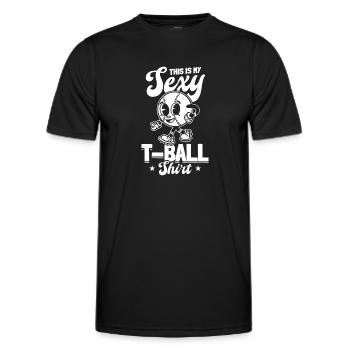 C’est mon jeu de teeball sexy de chemise de T-ball - T-shirt sport Homme - noir - Devant - AI Model Male 178 dark (178cm)