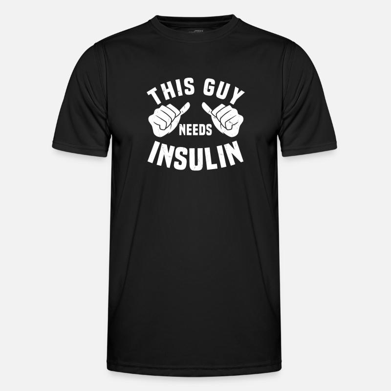 This guy needs insulin - Men's Functional T-Shirt - black