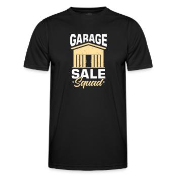 Vente de garage - T-shirt sport Homme - noir - Devant - AI Model Male 178 dark (178cm)