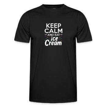 Eiscreme Eis Eiskrem Ice Cream Sommer Geschenk - Männer Funktions-T-Shirt - Schwarz - Vorne - AI Model Male 178 dark (178cm)