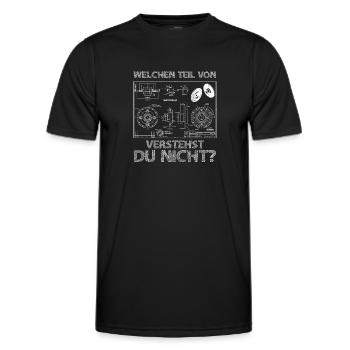 Welchen Teil von verstehst du nicht Ingenieur - Männer Funktions-T-Shirt - Schwarz - Vorne - AI Model Male 178 dark (178cm)