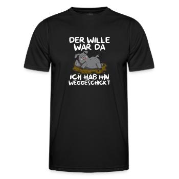 Der Wille War Da Ich Hab Ihn Weggeschickt - Männer Funktions-T-Shirt - Schwarz - Vorne - AI Model Male 178 dark (178cm)