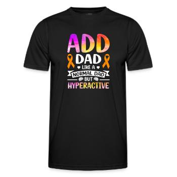 Attention Deficit Hyperactivity Disorder ADD - Men's Functional T-Shirt - black - Front - AI Model Male 178 dark (178cm)
