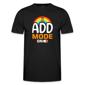 Attention Deficit Hyperactivity Disorder ADD - Men's Functional T-Shirt - black - Front - AI Model Male 178 dark (178cm)