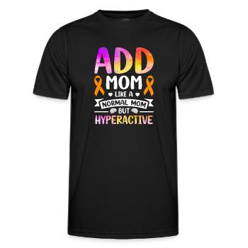 Attention Deficit Hyperactivity Disorder ADD - Men's Functional T-Shirt - black - Front - AI Model Male 178 dark (178cm)