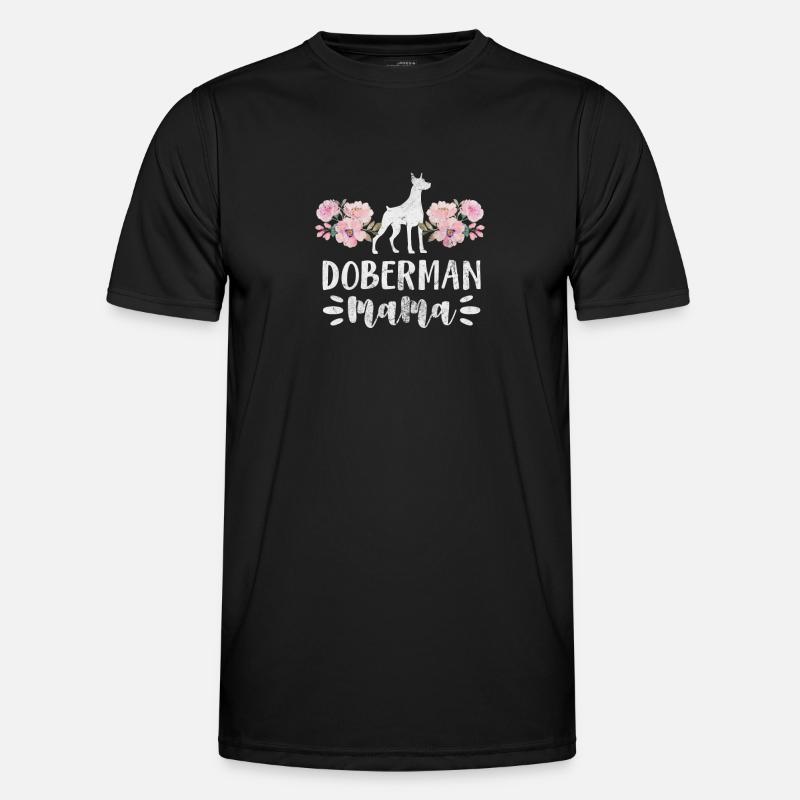 Dobermann - Männer Funktions-T-Shirt - Schwarz