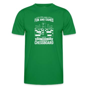 Großmeisters Schach Schachbrett für Schach Spieler - Männer Funktions-T-Shirt - Kelly Green - Vorne - AI Model Male 178 dark (178cm)