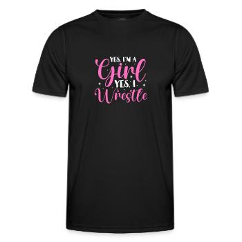 Wrestling Wrestler Fight Wrestling Ringer Gift - Men's Functional T-Shirt - black - Front - AI Model Male 178 dark (178cm)