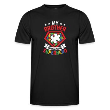Autismus - Männer Funktions-T-Shirt - Schwarz - Vorne - AI Model Male 178 dark (178cm)