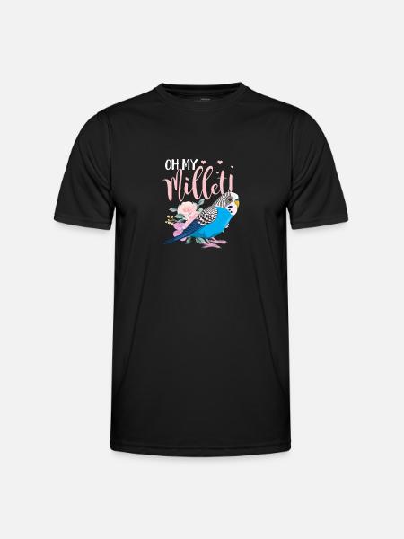 Budgie Bird Pet Parakeet Gift - Men's Functional T-Shirt - black