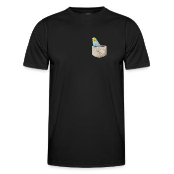 Wellensittich - Männer Funktions-T-Shirt - Schwarz - Vorne - AI Model Male 178 dark (178cm)