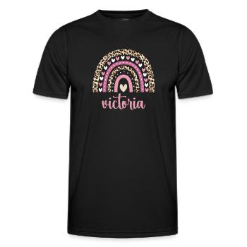 Victoria Regenbogen Name Geburtstag Victoria - Männer Funktions-T-Shirt - Schwarz - Vorne - AI Model Male 178 dark (178cm)