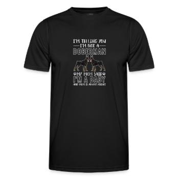 Dobermann - Männer Funktions-T-Shirt - Schwarz - Vorne - AI Model Male 178 dark (178cm)