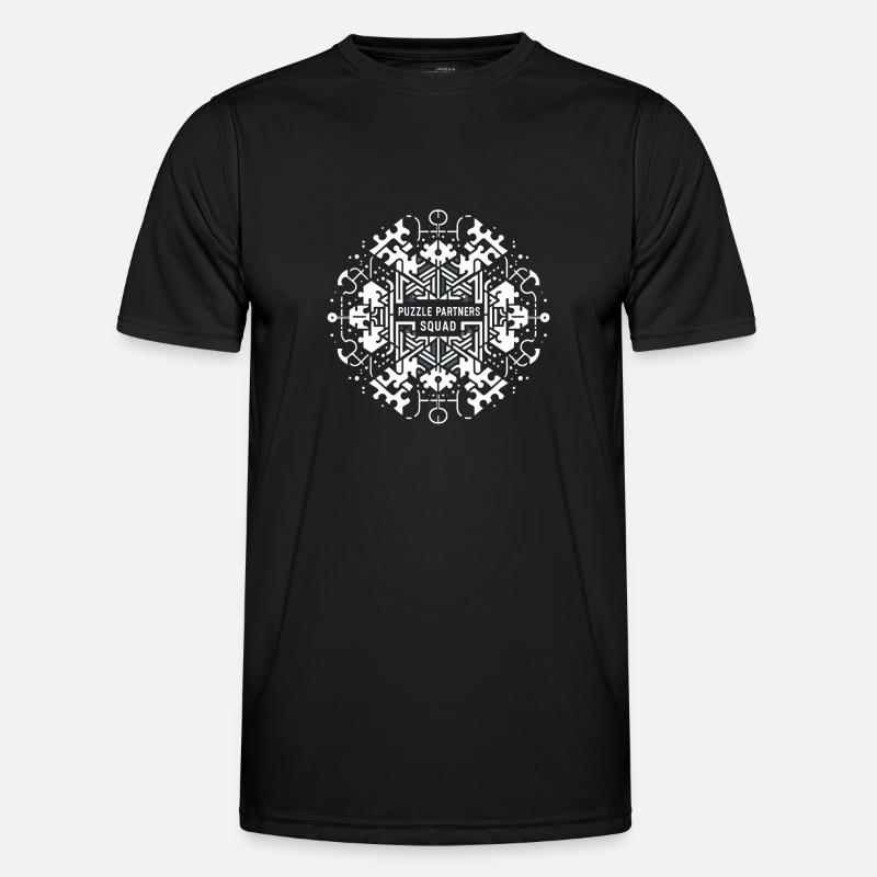 Puzzle Partners Squad 4 - Männer Funktions-T-Shirt - Schwarz