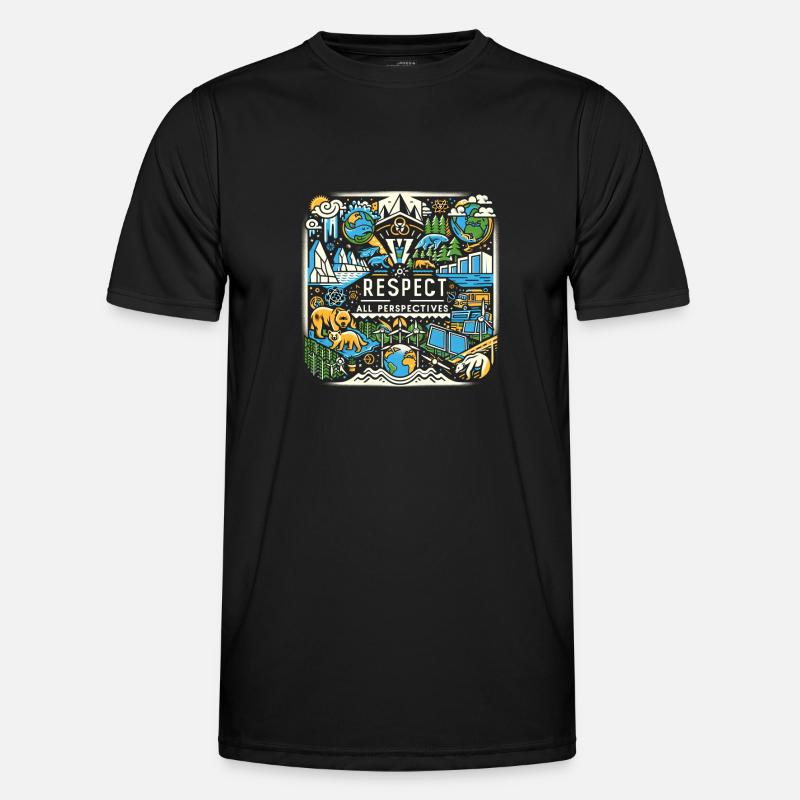 Respect All Perspectives 2 - Men's Functional T-Shirt - black