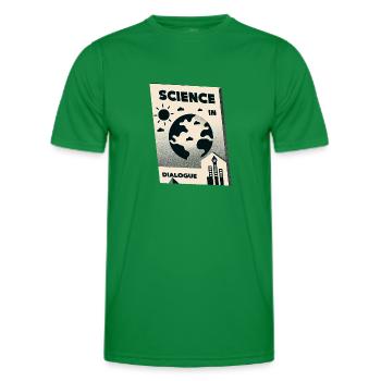 La science en dialogue - T-shirt sport Homme - vert - Devant - AI Model Male 178 dark (178cm)