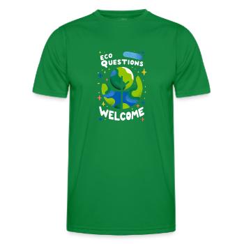 Eco Questions Welcome 2 - Männer Funktions-T-Shirt - Kelly Green - Vorne - AI Model Male 178 dark (178cm)