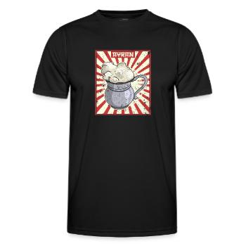 Ayran Getränk Kuhmilch Türkei Türkisch National - Männer Funktions-T-Shirt - Schwarz - Vorne - AI Model Male 178 dark (178cm)